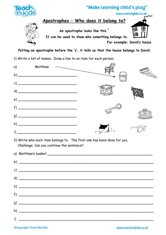Worksheets for kids - apostrophes_-_who_does_it_belong_to